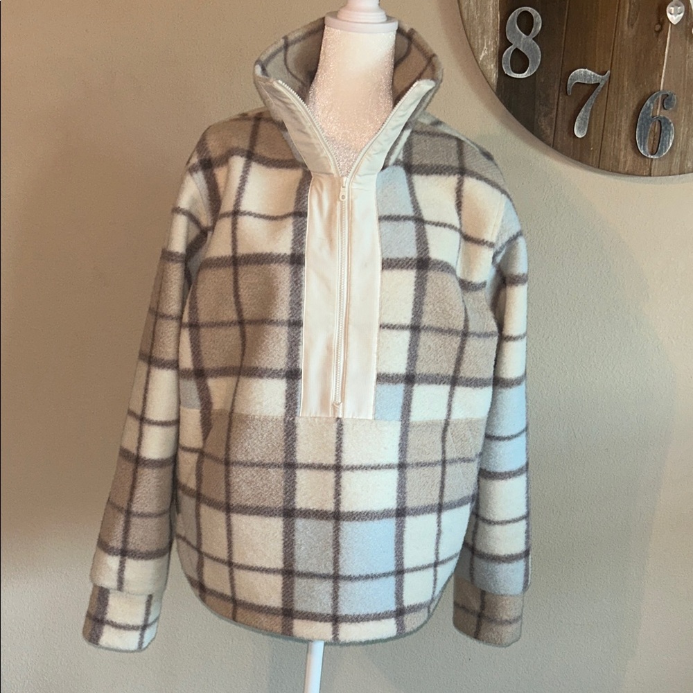 Alpine Plaid Quarter-Zip Pullover